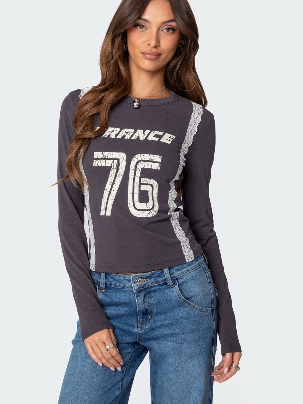 Edikted Frenchy Long Sleeve T Shirt
